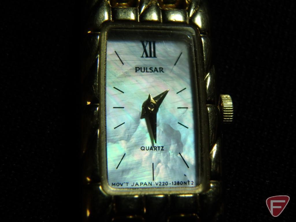 Men's 14K Yellow Gold Hamilton manual-wind wrist watch, Lady Elgin battery operated wrist watch