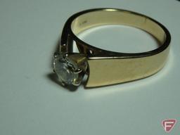 Ladies 14K Yellow Gold 6mm cathedral ring