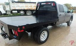 2008 Chevrolet Silverado 3500HD Duramax 8'x8'6" Flat Bed Pickup Truck, VIN # 1gcjk33628f151916