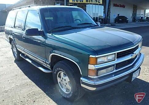 1995 Chevrolet Tahoe Multipurpose Vehicle (MPV), VIN # 1gnek13k0sj411213