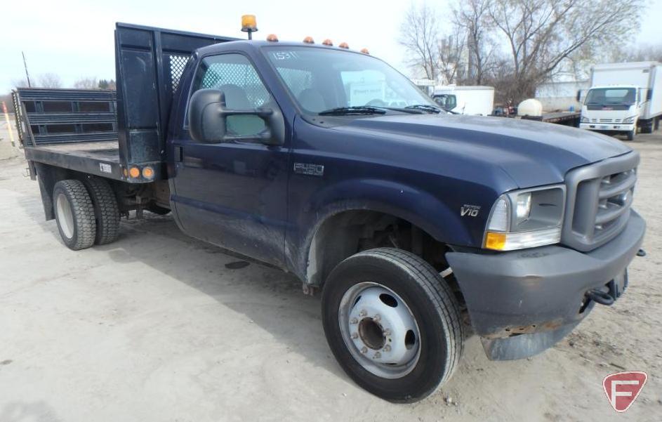 2003 Ford F-450 Flat Bed Pickup Truck, with Eagle Lift Gate VIN # 1FDXF46S53EA38811