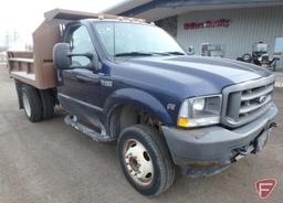 2003 Ford F-450 Dump Truck, VIN # 1FDXF46SX3ED86068