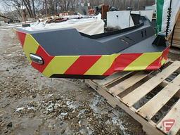 Heavy duty metal truck bumper with receiver hitch