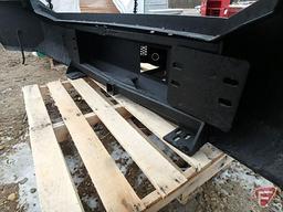 Heavy duty metal truck bumper with receiver hitch