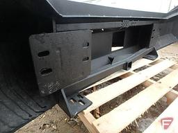 Heavy duty metal truck bumper with receiver hitch