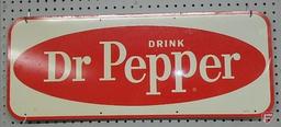 Dr Pepper metal sign 12inHx30inW