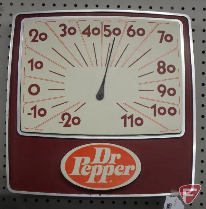 Dr Pepper plastic thermometer, 16inx16in