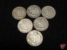 Walking Liberty half dollars, 1942, VG or better, 1942D, fine or better, 1942S, fine or better,