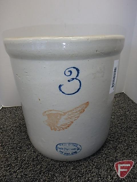 Red Wing No. 3 crock, 3 gallon