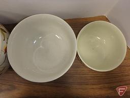 Hall's Superior Quality Dinnerware, Autumn Leaf pattern, mixing bowls