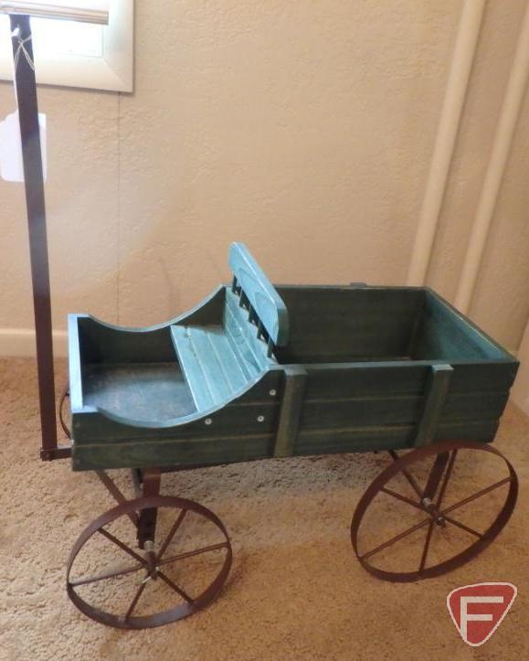 Metal and wood decorative buggy/wagon