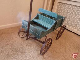 Metal and wood decorative buggy/wagon