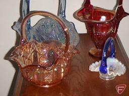 (4) glass baskets