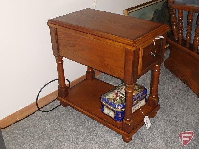 1 drawer table with shelf 13"Wx22"x23"H