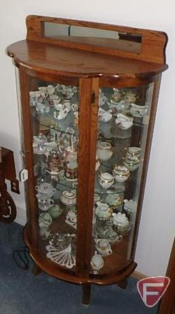 Cabinet, 32"Wx15"x63"H with glass shelves; contents not included