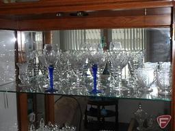 Glassware: cream and sugar, salt and pepper; 4 shelves