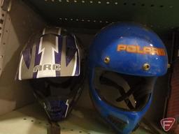 (2) motocross helmets