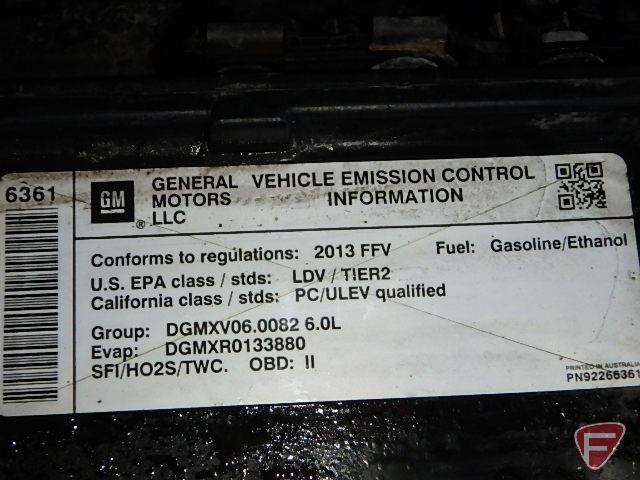 2013 Chevrolet Caprice Passenger Car, VIN # 6G1MK5U25DL807635