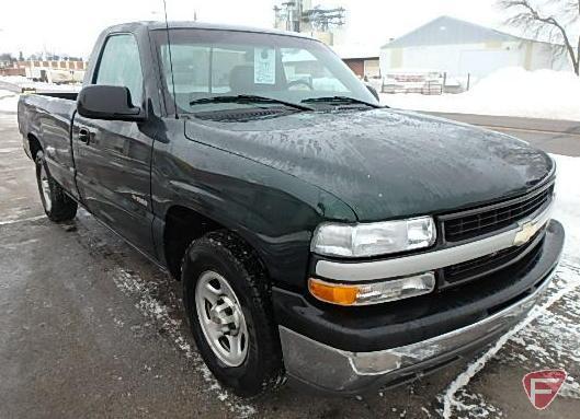 2001 Chevrolet Silverado Pickup Truck, VIN # 1GCEC14W21Z266358