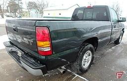 2001 Chevrolet Silverado Pickup Truck, VIN # 1GCEC14W21Z266358