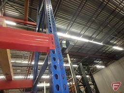 Pallet racking: (2) 216"X42" uprights, (1) 189"X42" upright, and (10) 121" crossbars