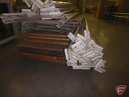 Pallet racking: (4) 90"X36" uprights, (6) 120" crossbars, and (22) 108" crossbars