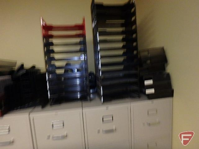 Contents of office: (6) 4-drawer filing cabinets, 4-drawer lateral filing cabinet, (3) desks,