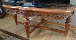 Coffee/ occasioal table with detailed ornate cherry finish, table only