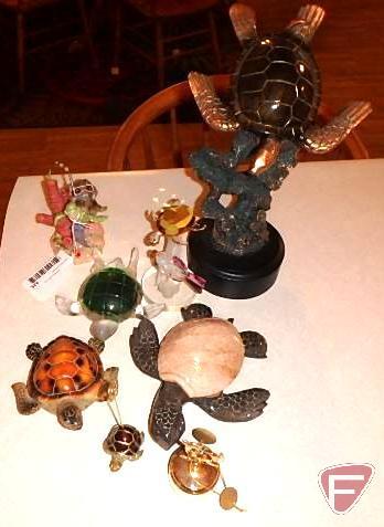 Variety of turtle figurines, 8 pcs