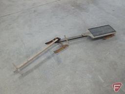 Vintage wood and metal sled, 44inL