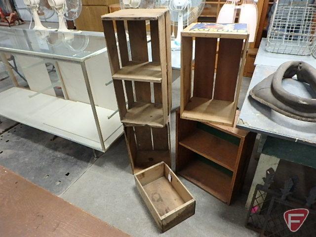 (5) assorted wood boxes