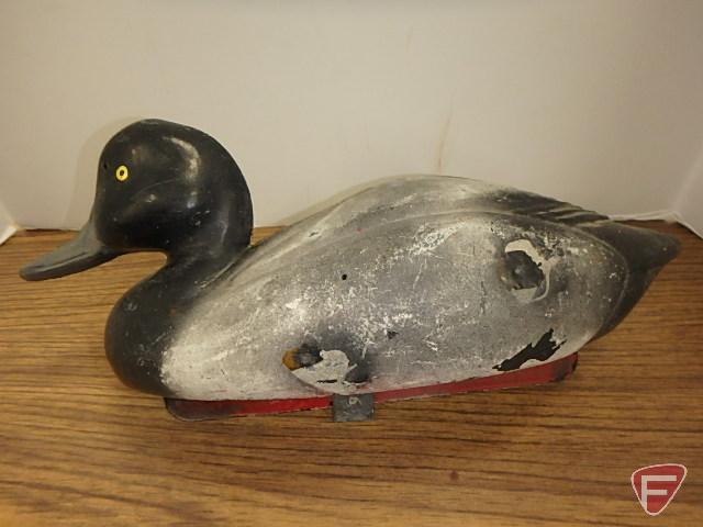 Duck decoys. Herters plastic, unknown make wood, J C Higgins Life-Like Decoy Sears Roebuck & Co.