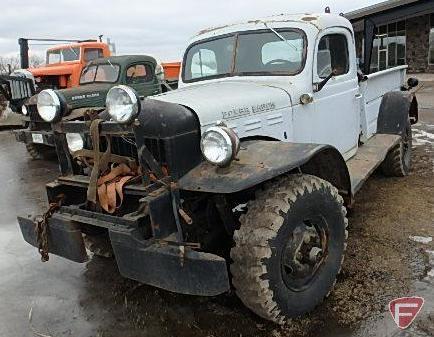 1955 Dodge Power Wagon Pickup with snowplow, Grey, VIN#83942264