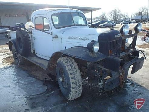 1955 Dodge Power Wagon Pickup with snowplow, Grey, VIN#83942264