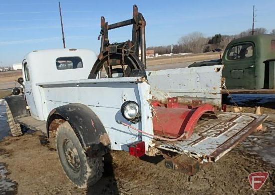 1955 Dodge Power Wagon Pickup with snowplow, Grey, VIN#83942264