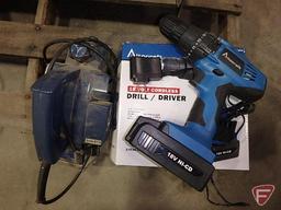 Altocraft 18v cordless drill with charger and battery and HDC 3" electric planer