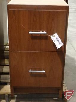 Wood 2 drawer filing cabinet