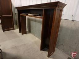 Wood credenza, 11-1/4"x86-1/2"