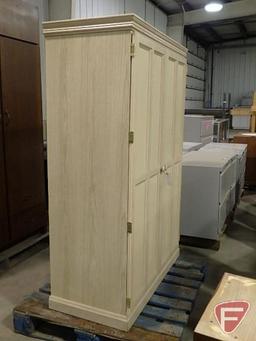 Wood 2 door cabinet, 21"x41"x65-1/2"