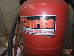 Clarke 10 gallon abrasive blaster with (2) bags of abrasive sand