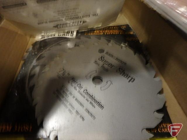 7-1/4" circular saw blades, table saw blades, and ceramic/slate blades