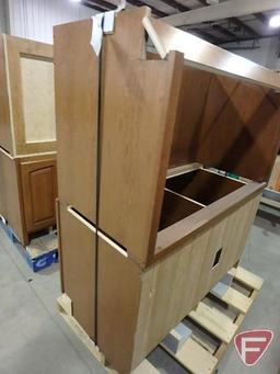 (2) wood vanities, 23-1/2"x48"x28-1/2"H