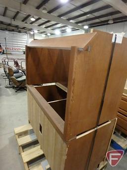 (2) wood vanities, 23-1/2"x48"x28-1/2"H