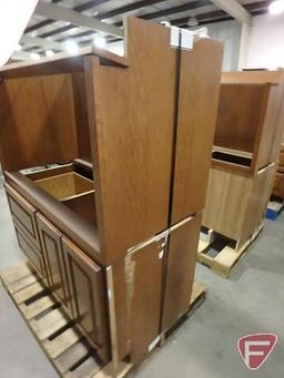 (2) wood vanities, 23-1/2"x48"x28-1/2"H