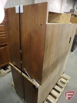 (2) wood vanities, 23-1/2"x48"x28-1/2"H