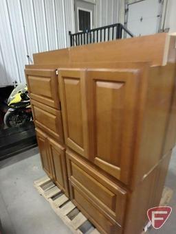 (2) wood vanities, 23-1/2"x48"x28-1/2"H