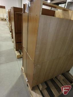 (2) wood vanities, 23-1/2"x48"x28-1/2"H