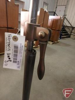 Floor lamp with heavy base and adjustable height