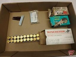 7.62x54R ammo (60) rounds, Mosin Nagant stripper clips, snap caps