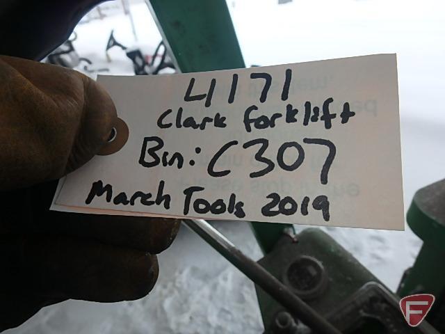 Clark 3-mast propane forklift, model C50055, sn 355770 2812